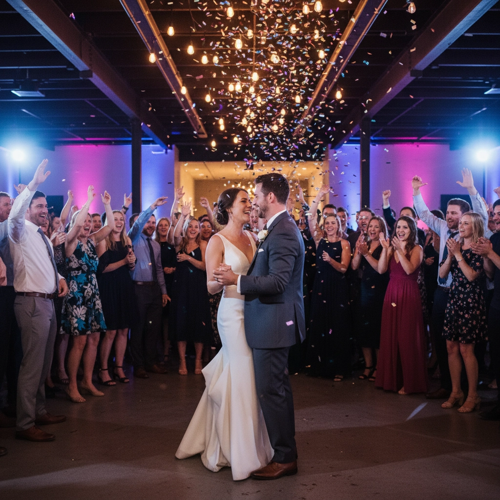 Couple celebarting their wedding day with Enloe Entertainment as their wedding DJ in Houston, Texas