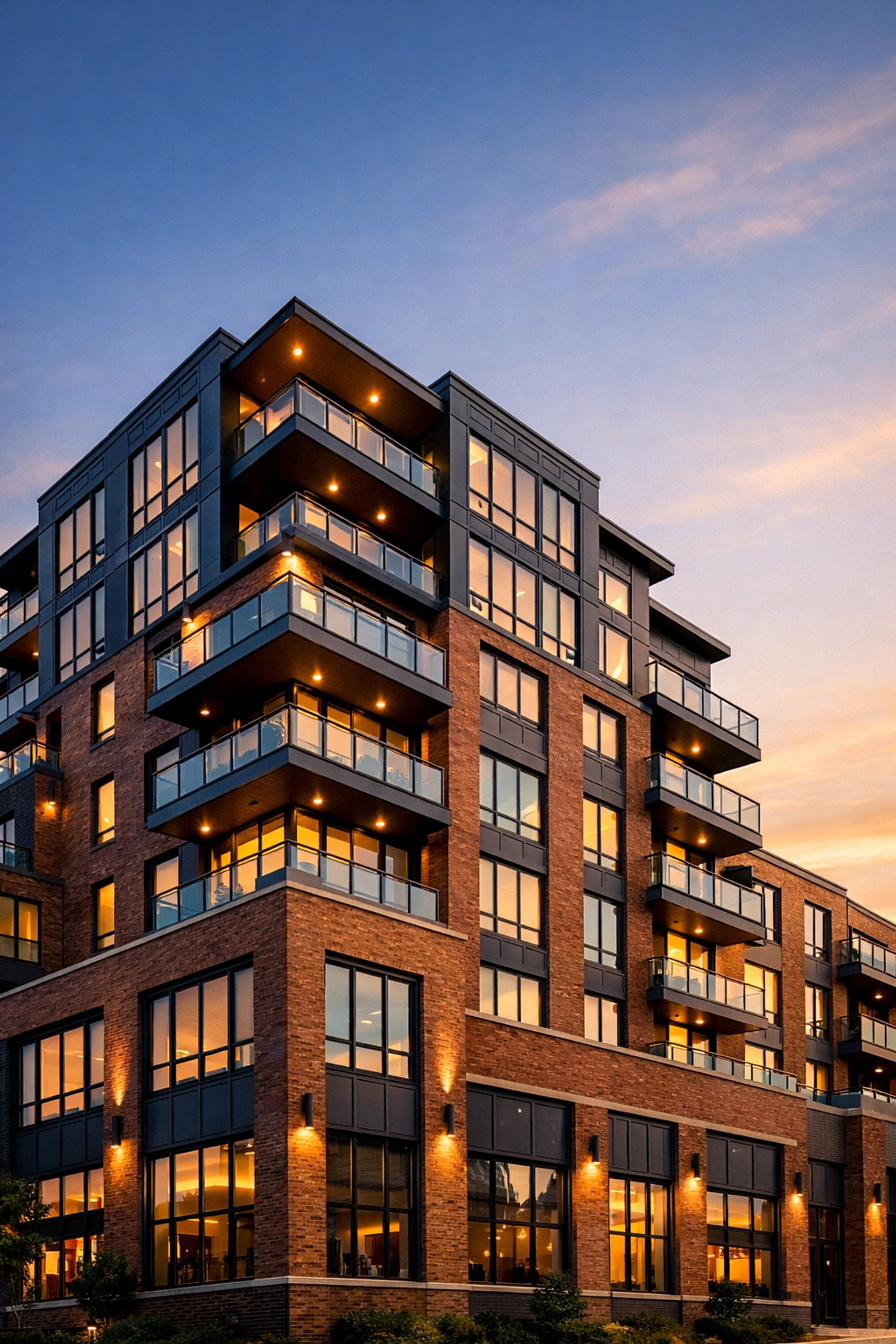 Modern multi-family residential building in Detroit, representing reliable property management at scale.