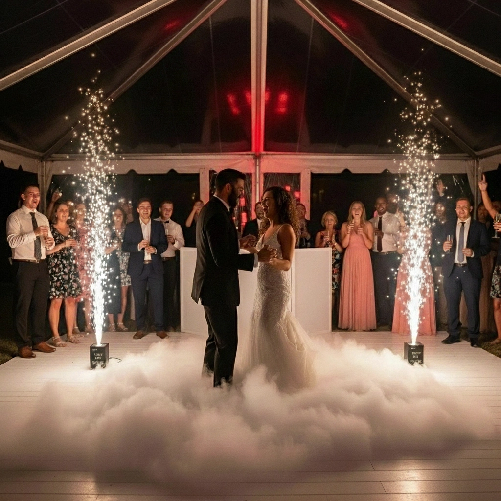 That magic moment of fire and ice from your wedding DJ in Houston, Texas