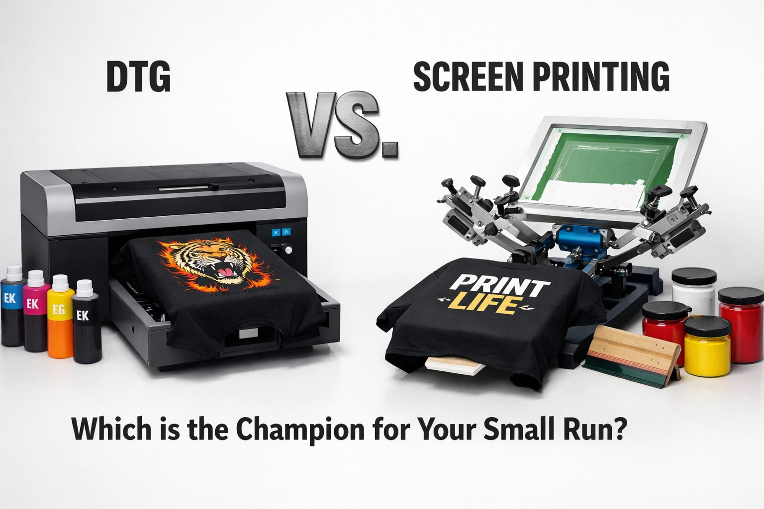 [HERO] DTG vs. Screen Printing: Which is the Champion for Your Small Run?