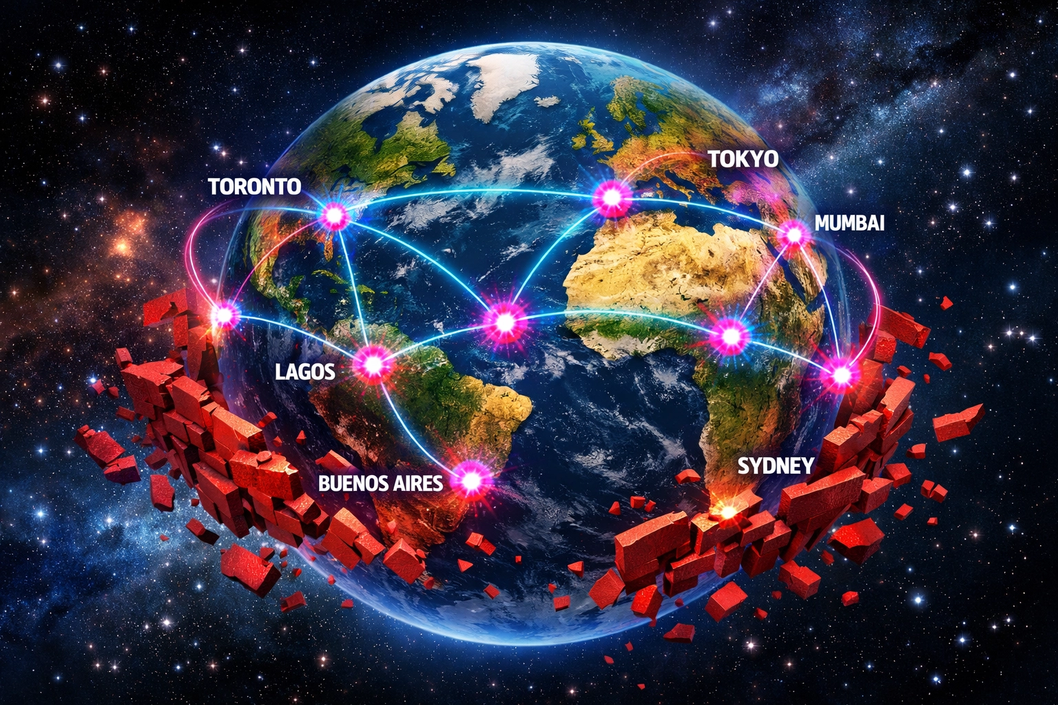 Web3 global payments connecting businesses across continents with borderless transactions