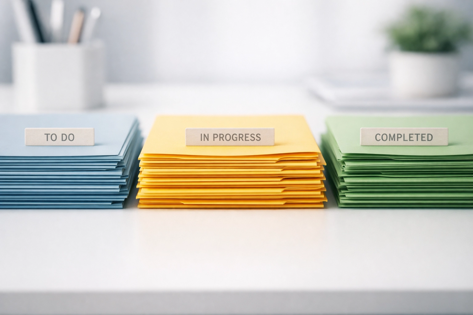 Organized file system showing tiered tax service bureau pricing structure with color-coded folders