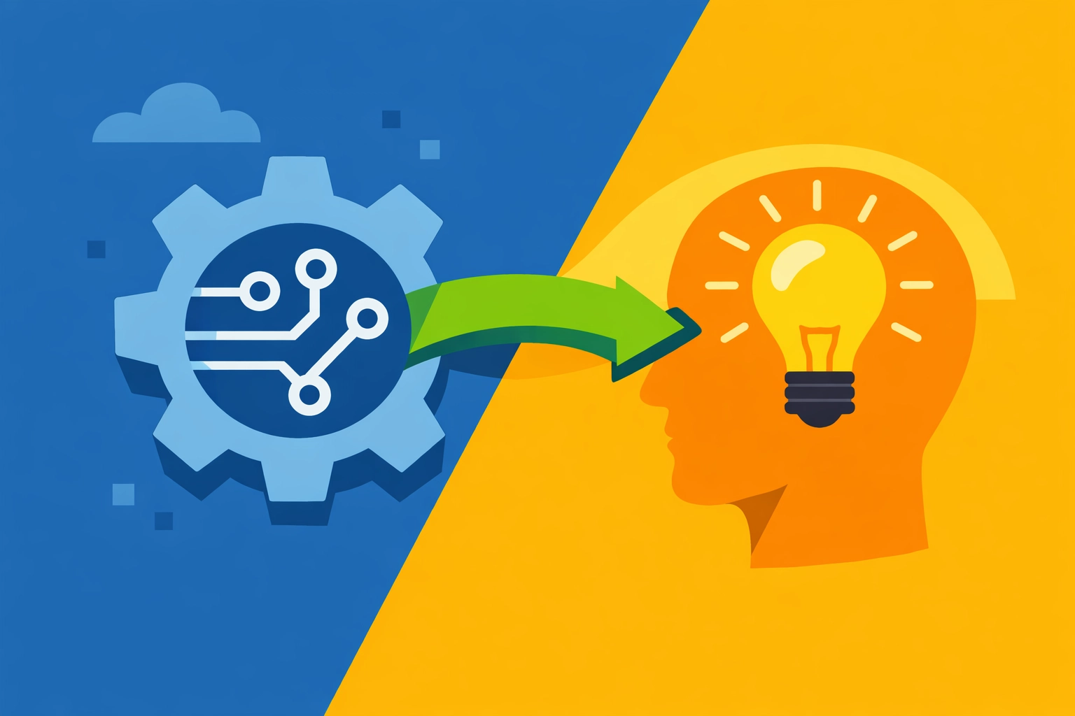 Illustration comparing automated software algorithms with human tax strategy for maximizing refunds and credits.