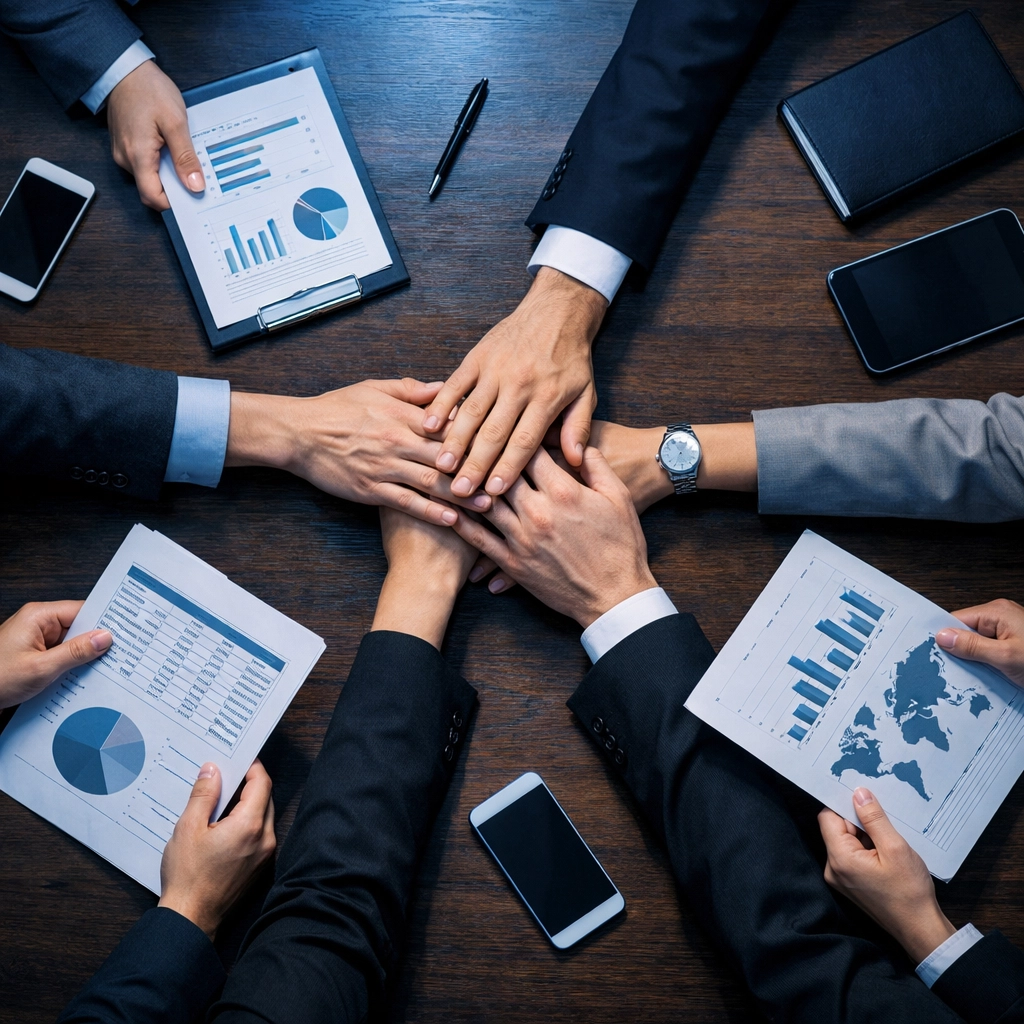 Business professionals networking to connect qualified buyers with Alabama business sellers