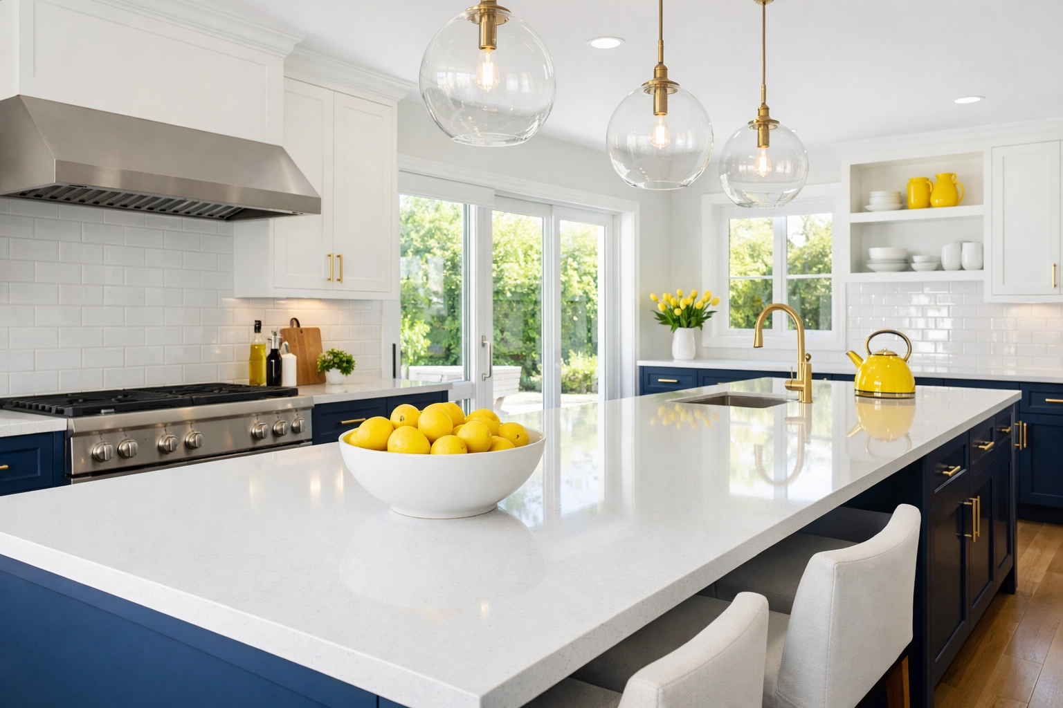 Spotless modern kitchen in a Worcester home showcasing professional house cleaning Worcester MA results.