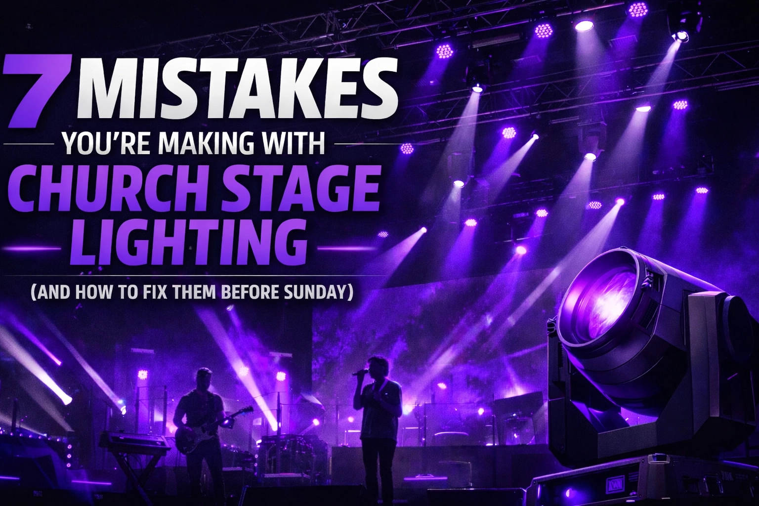[HERO] 7 Mistakes You're Making with Church Stage Lighting (And How to Fix Them Before Sunday)