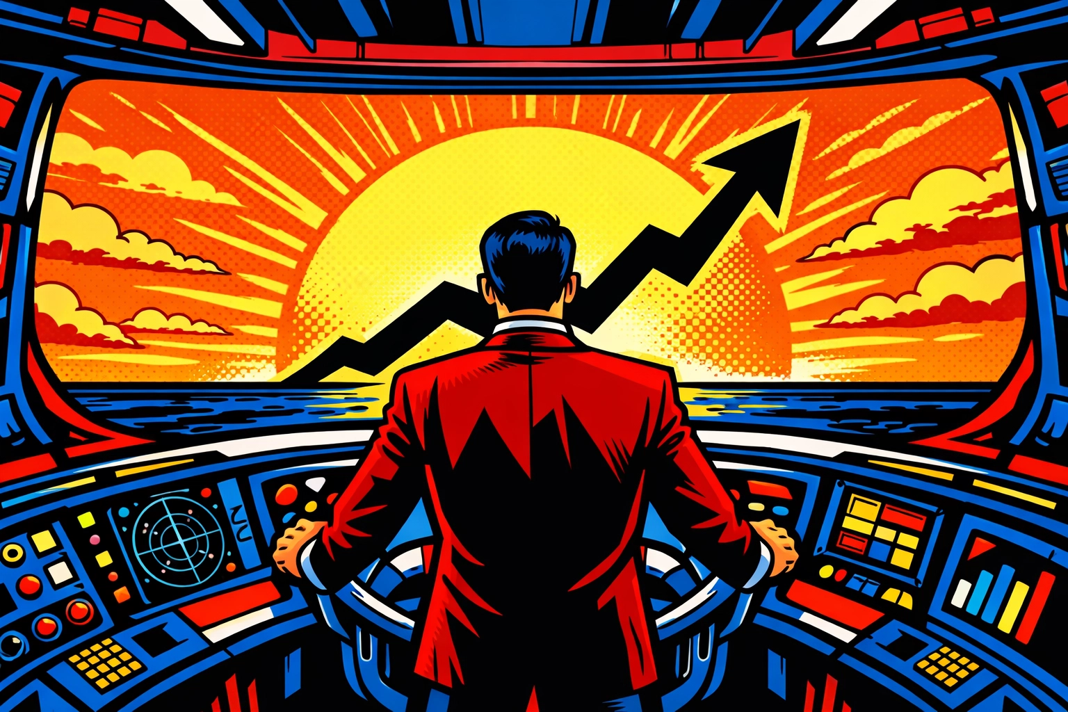 Business leader steering toward revenue growth with scalable business automation tools.