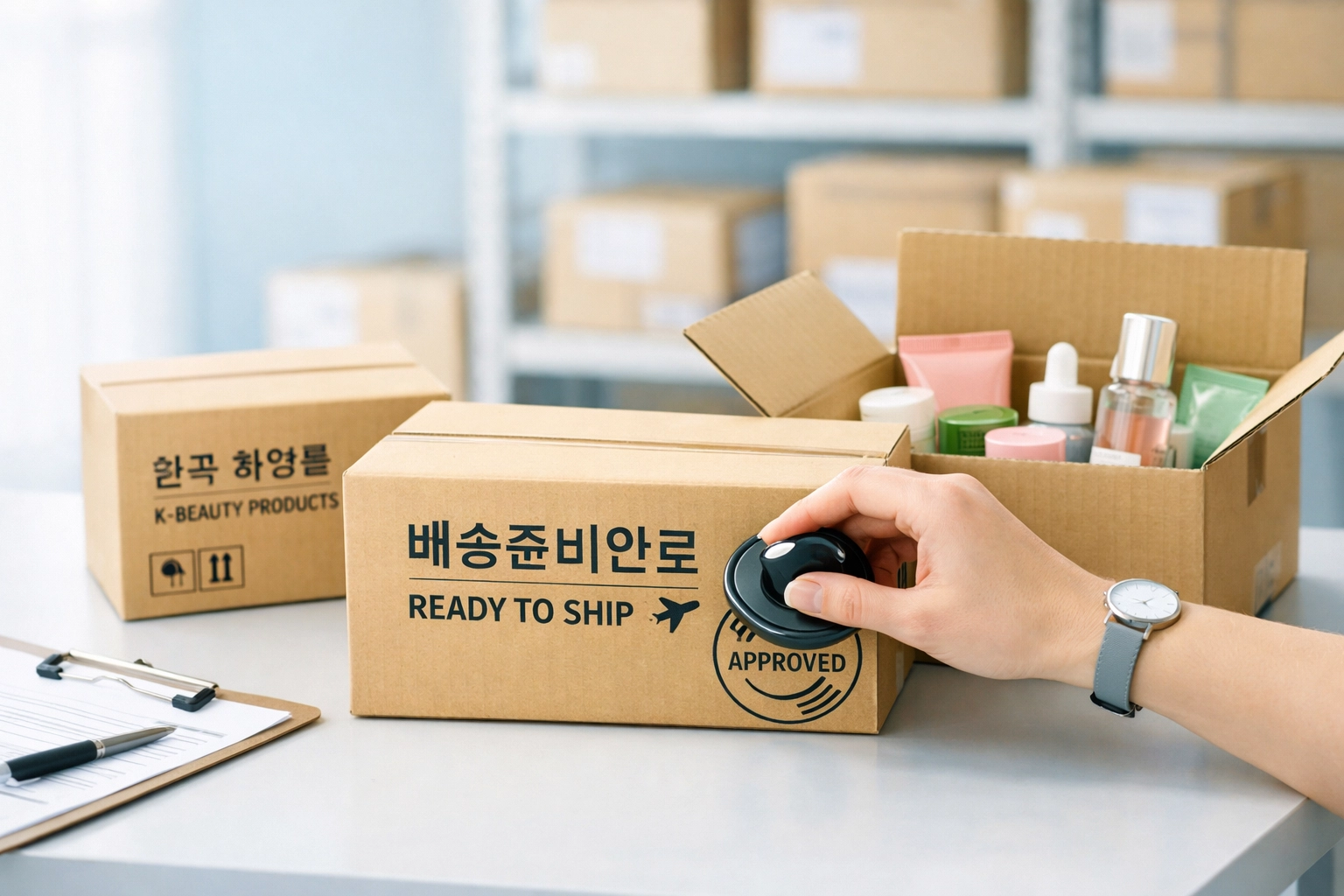 K-Beauty wholesale supplier quality verification and authentic product shipping process