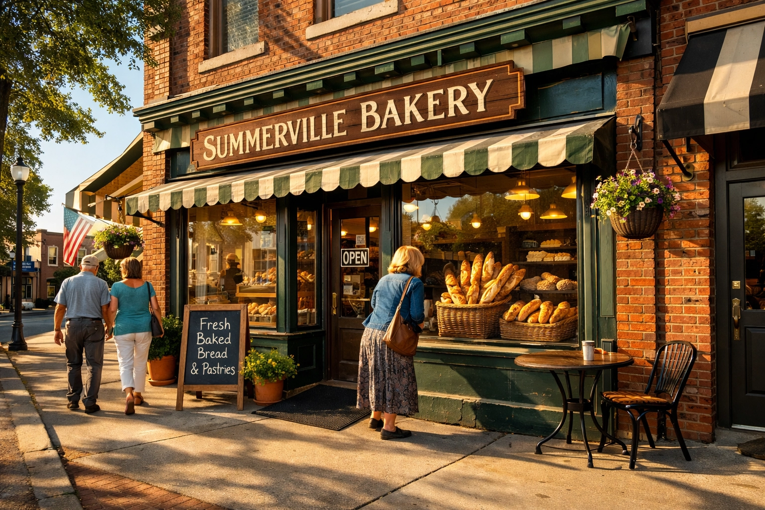 Laila's Lowcountry Sourdough bakery storefront at 200 S Main Street in downtown Summerville SC
