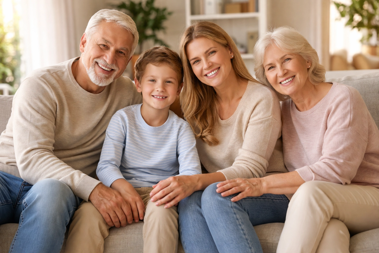 Family spending time together at home, representing financial protection and peace of mind Family spending time together at home, representing financial protection and peace of mind