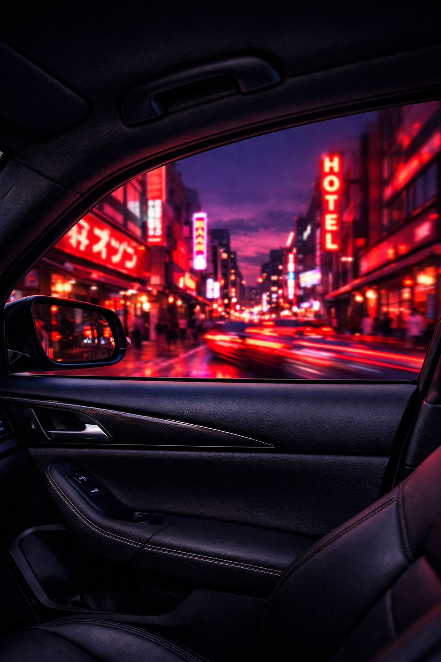 The view from inside a car with professional Chattanooga window tinting protecting the interior from heat.