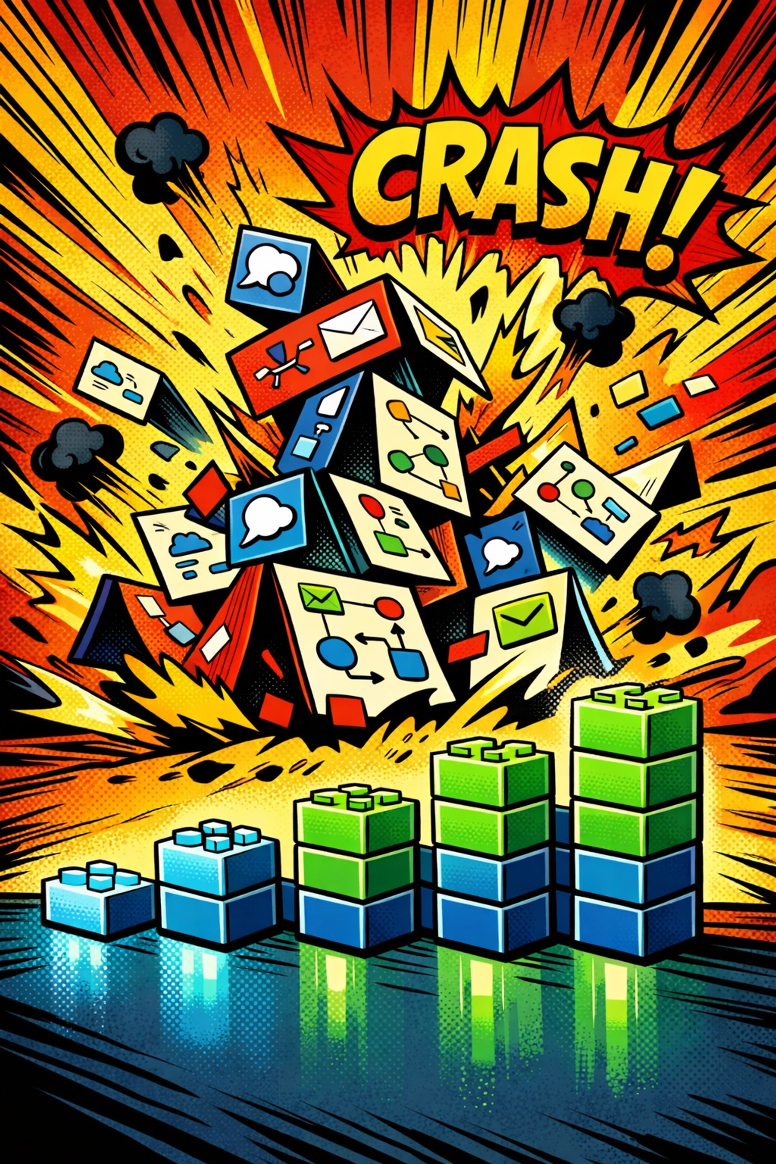 Complex automation workflows collapsing versus stable incremental business automation approach