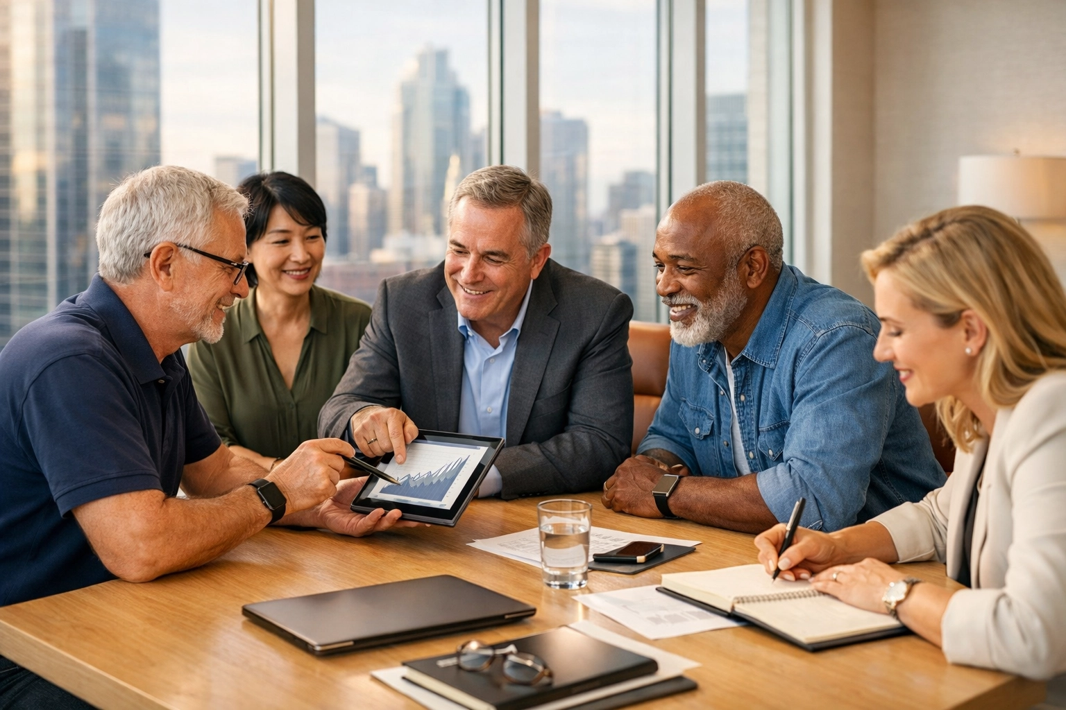 Veteran ServiceNow consultants and business stakeholders discussing ROI and strategic platform planning.