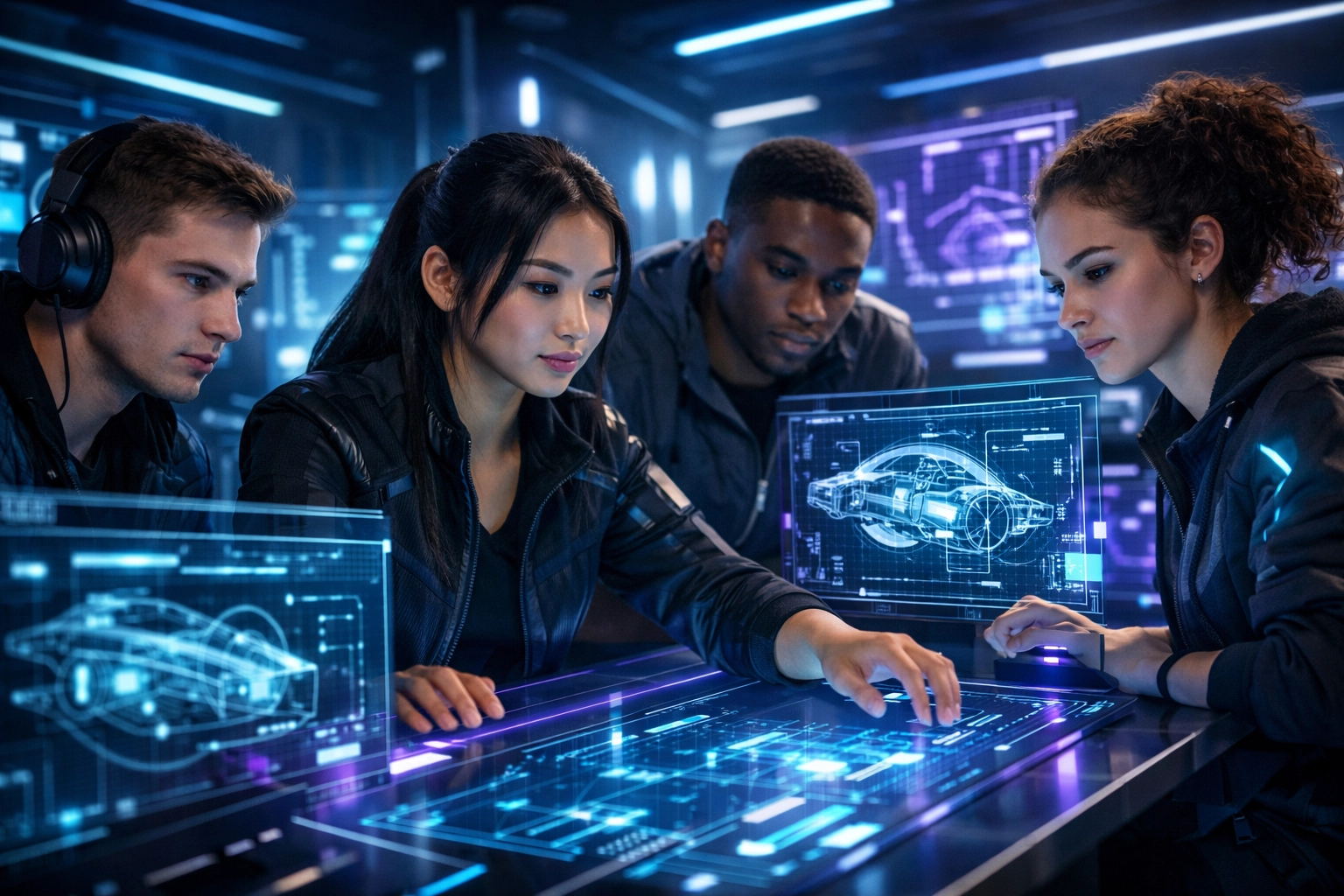 Students using high-tech esports simulation for career readiness and workforce development in high schools.