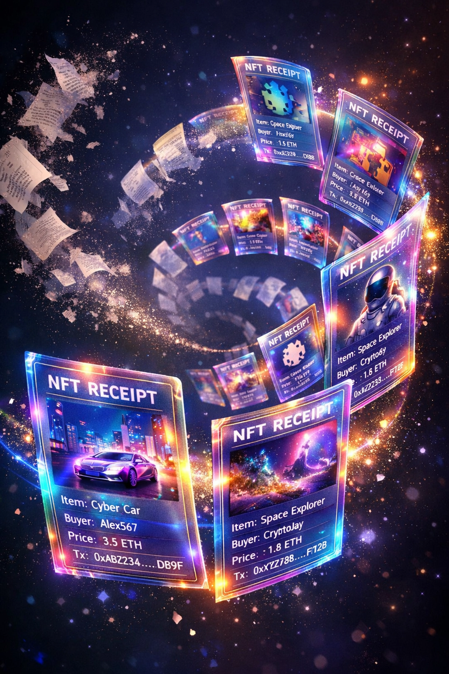 NFT receipt innovation replacing traditional paper receipts in Web3 crypto payments