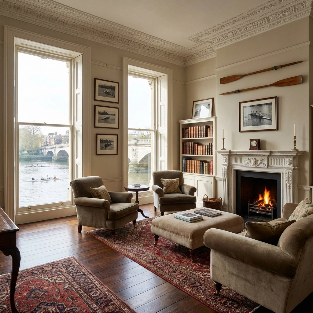 Victorian riverside villa with secondary glazing