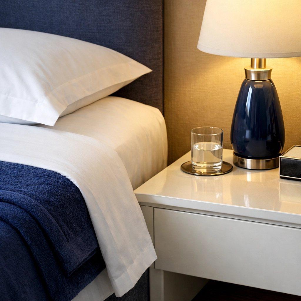 Detailed view of a clean, dust-free bedroom in Marlborough after a high-end professional house cleaning visit.