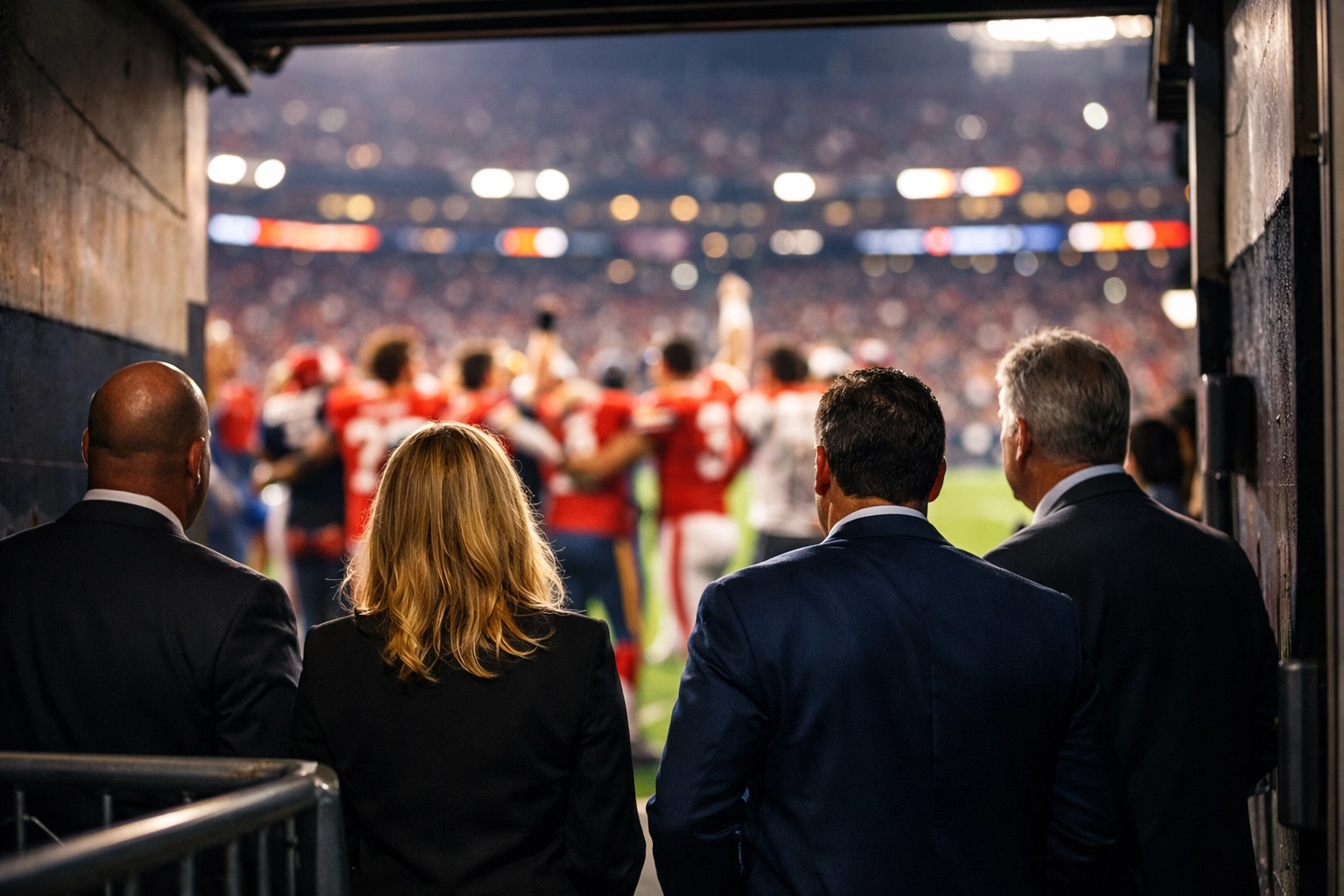 The Ultimate Guide to Super Bowl Corporate Hospitality: How Executives Maximize Brand Visibility at America's Biggest Sporting Event VIP guests with exclusive on-field access at Super Bowl postgame