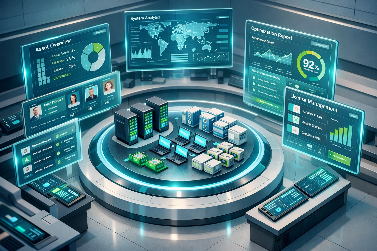 ServiceNow ITAM dashboard displaying asset management optimization and license savings