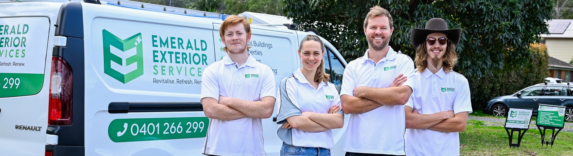 Emerald Exterior Services team delivering reliable strata cleaning on the Central Coast