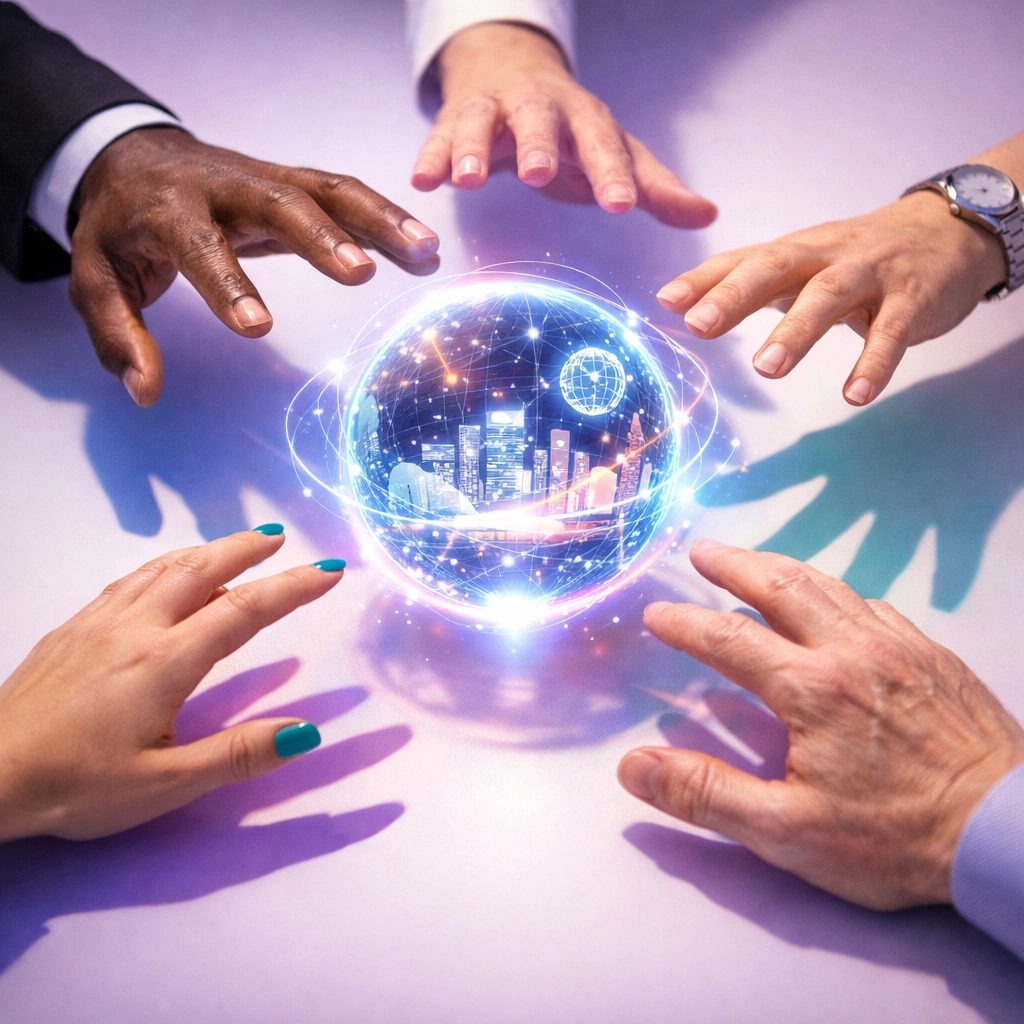 Diverse stakeholders collaborating around unified IT project vision and goals