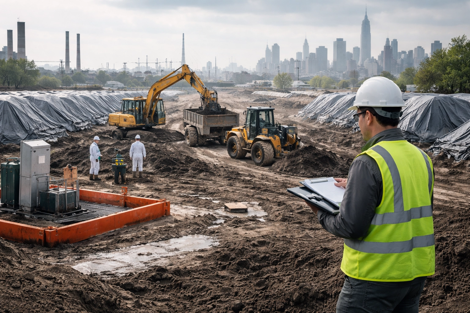 Active Urban Construction Site