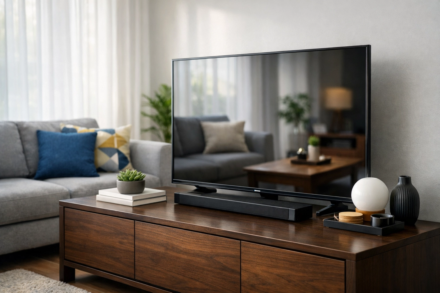 Dust-free contemporary living room reflecting the peace of weekly house cleaning in Leominster MA.