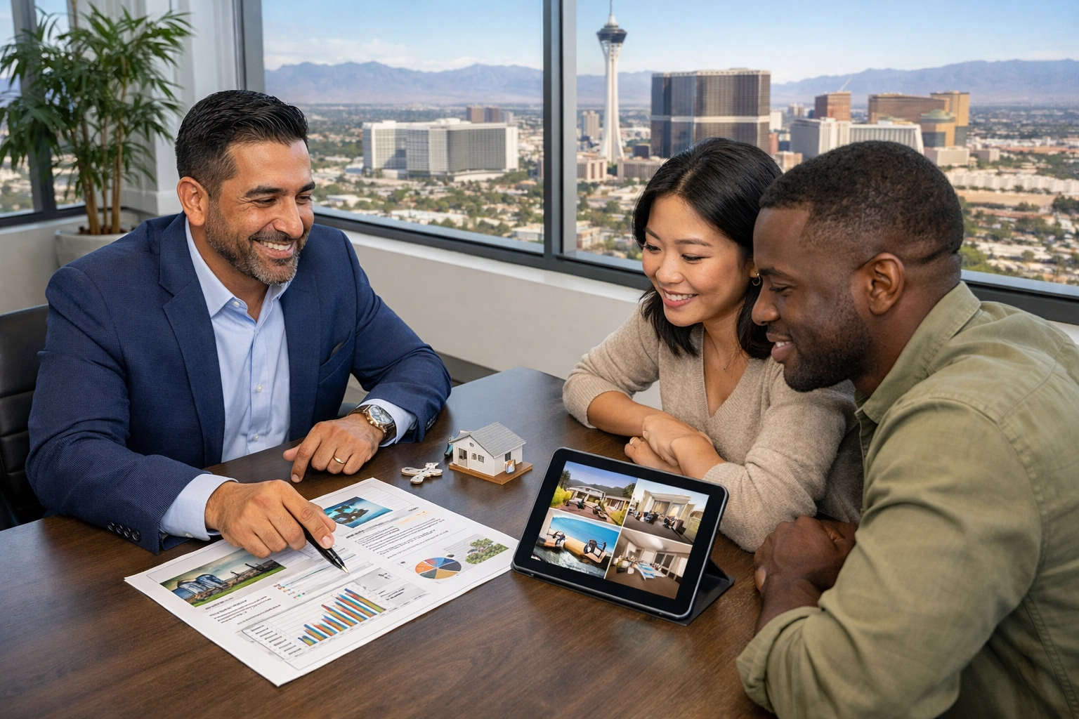 Las Vegas realtor conducting Lockhart Method listing audit with homeowners