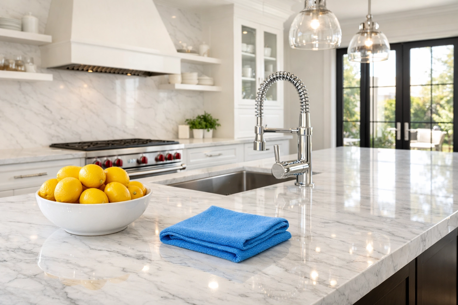 Sparkling clean kitchen in a Paxton home after a professional weekly house cleaning service.