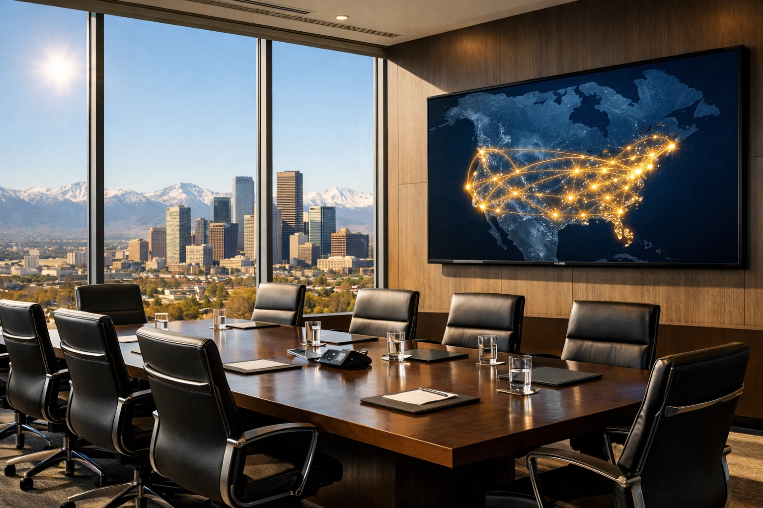 Dakdan Worldwide corporate office in Colorado visualizing strategic media synergy across North American markets.