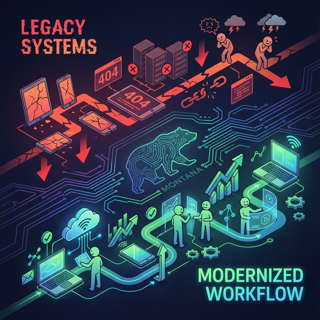 IT support Great Falls — managed services team monitoring networks