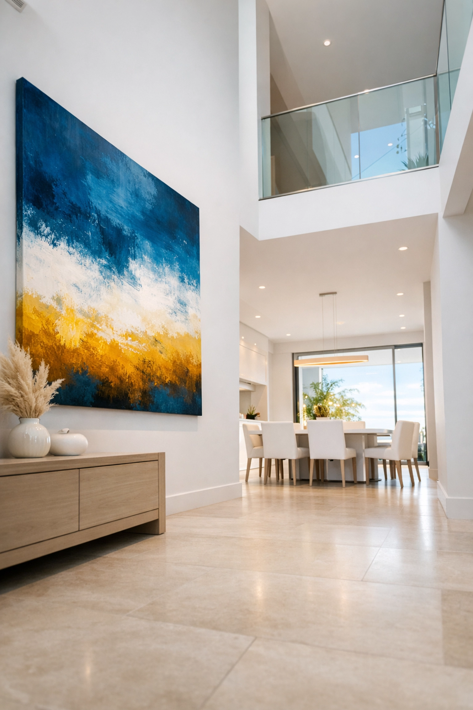 A modern minimalist interior kept dust-free by expert house cleaning services MA.