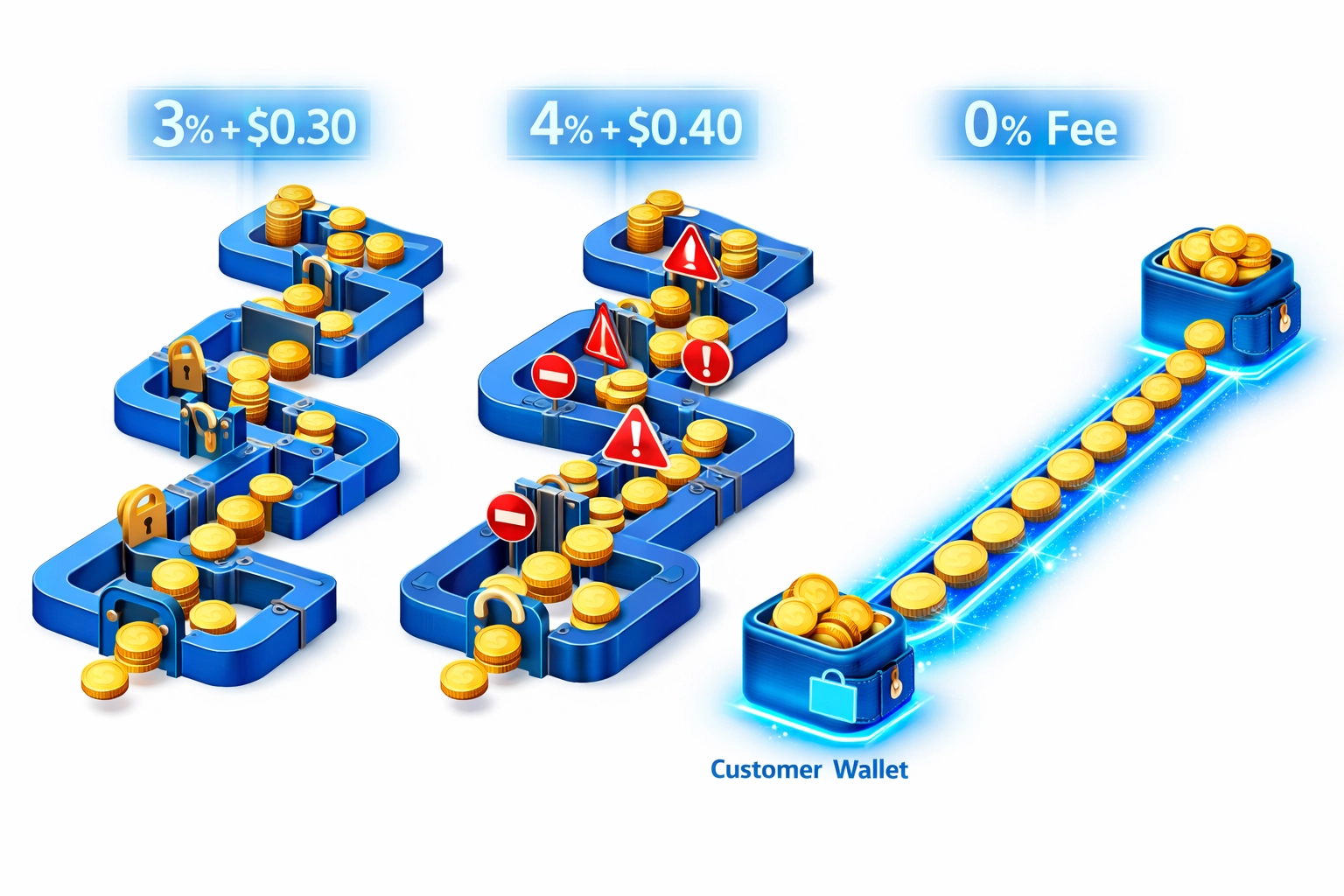 Comparison of custodial payment platforms versus Larecoin's direct self-custody model