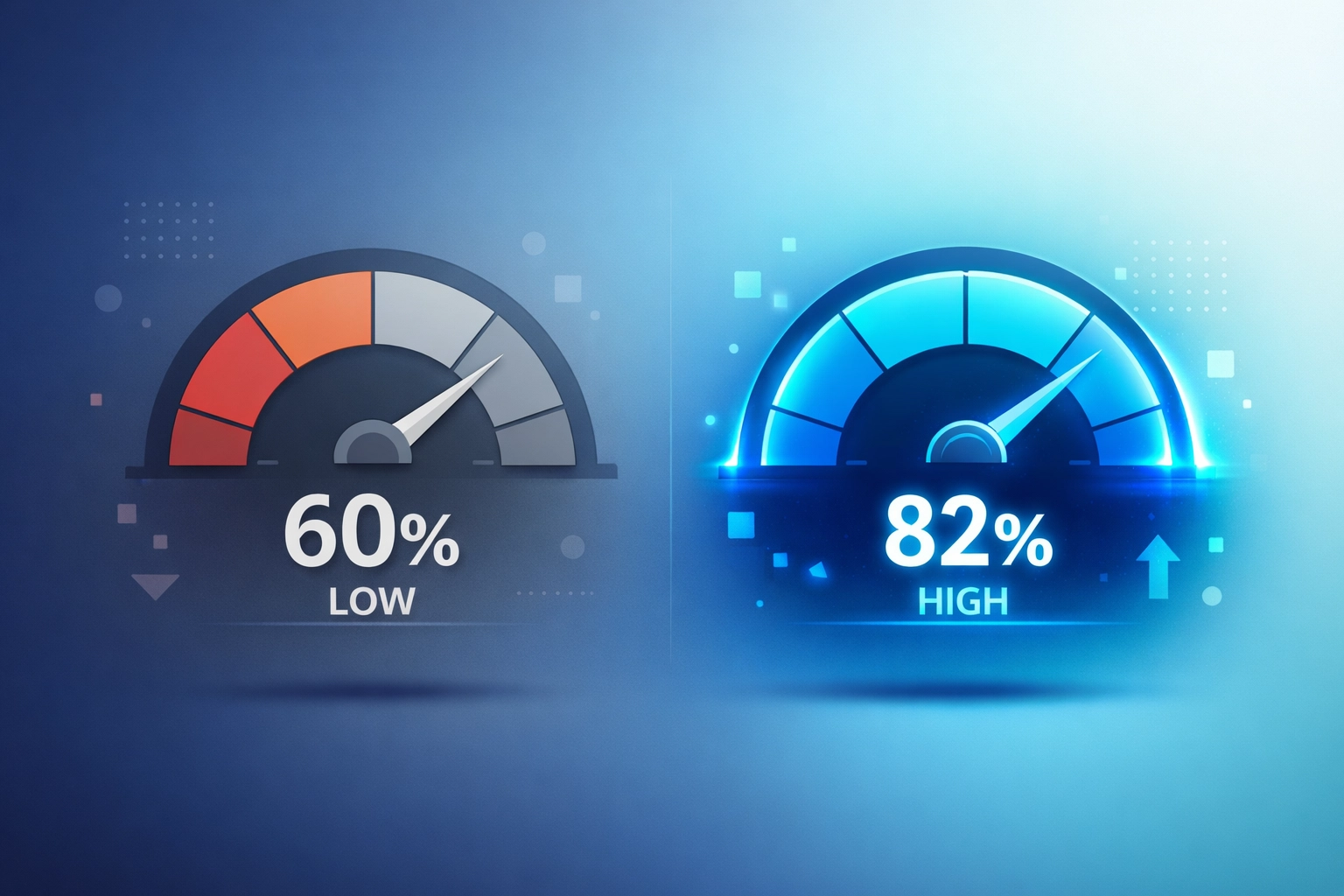 Accuracy rate comparison chart showing 68-85% vs industry average for real estate leads