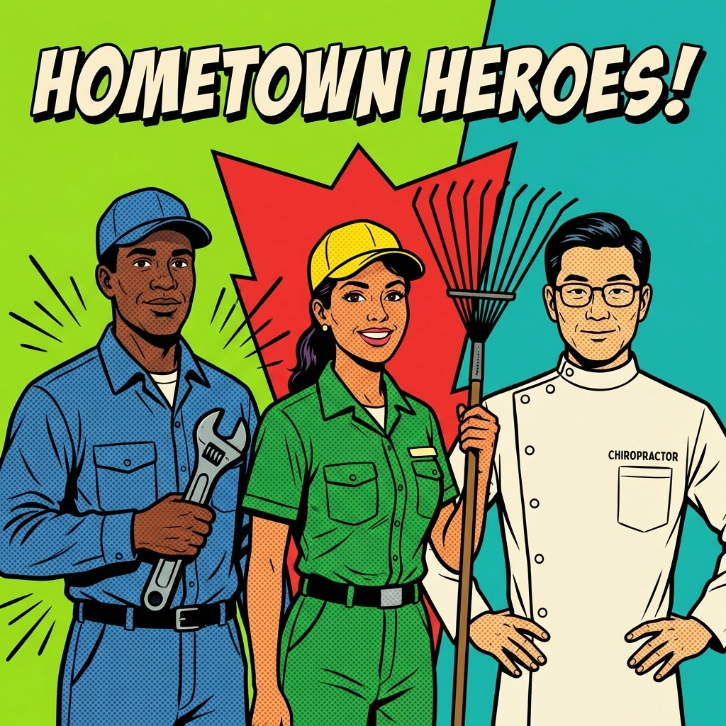 Diverse local service professionals illustrating home service businesses benefiting from practical AI