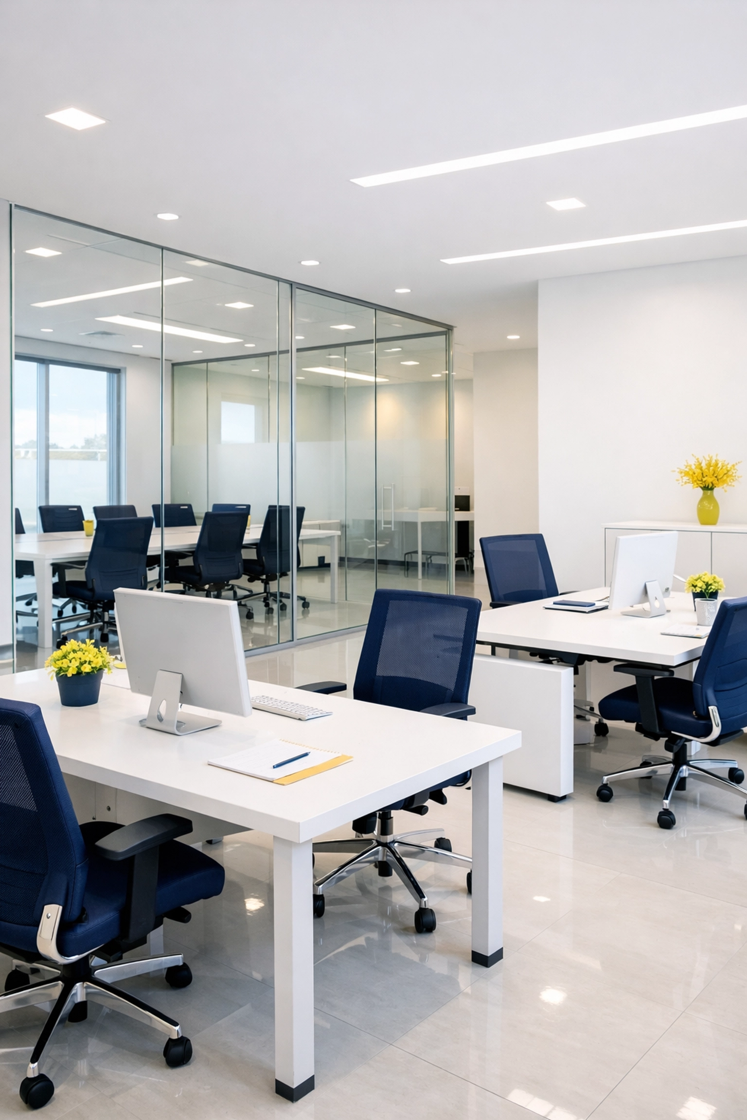 Clean commercial office suite in Lexington MA following a professional deep cleaning reset.