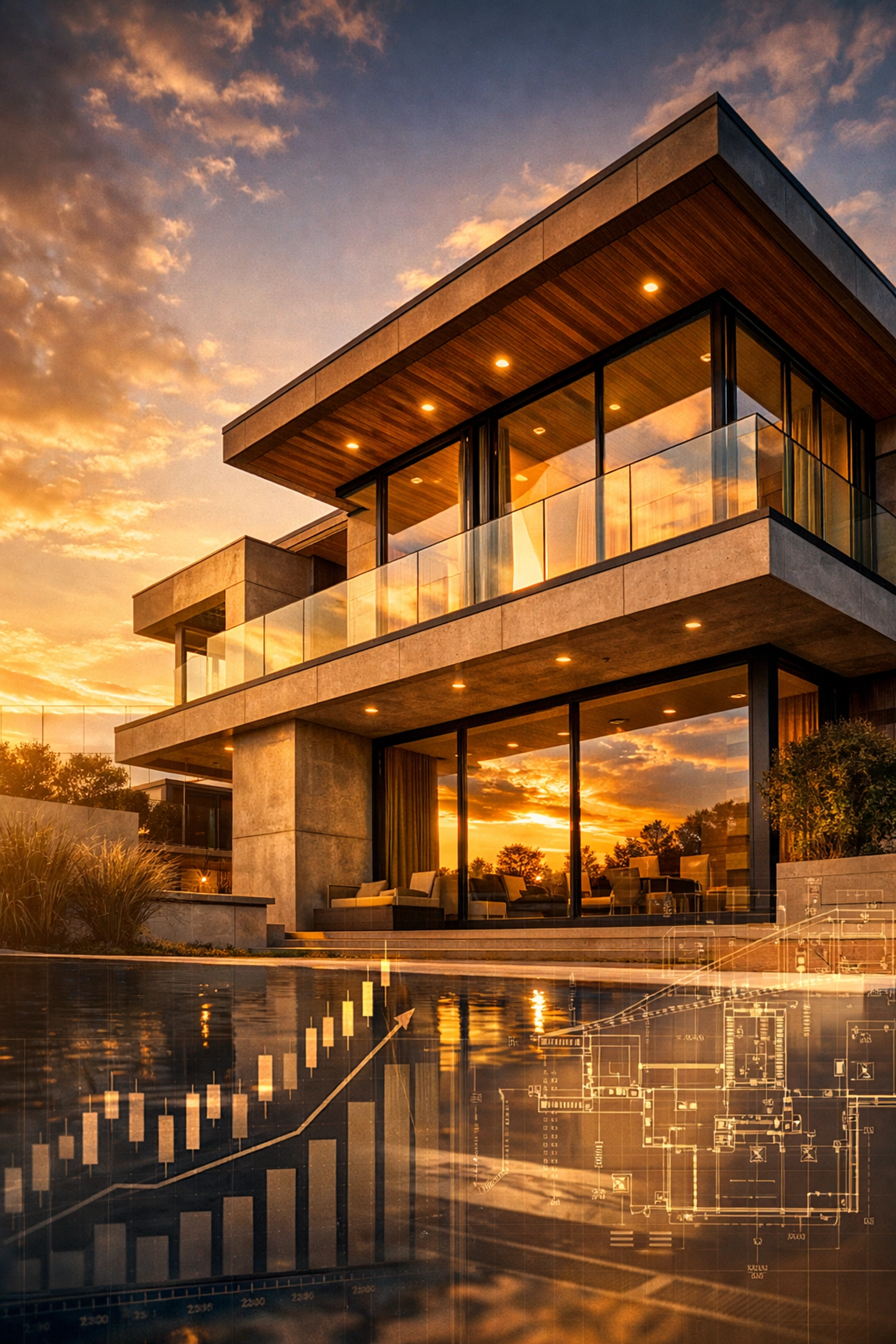 Modern luxury real estate property representing alternative investment opportunities for wealth preservation