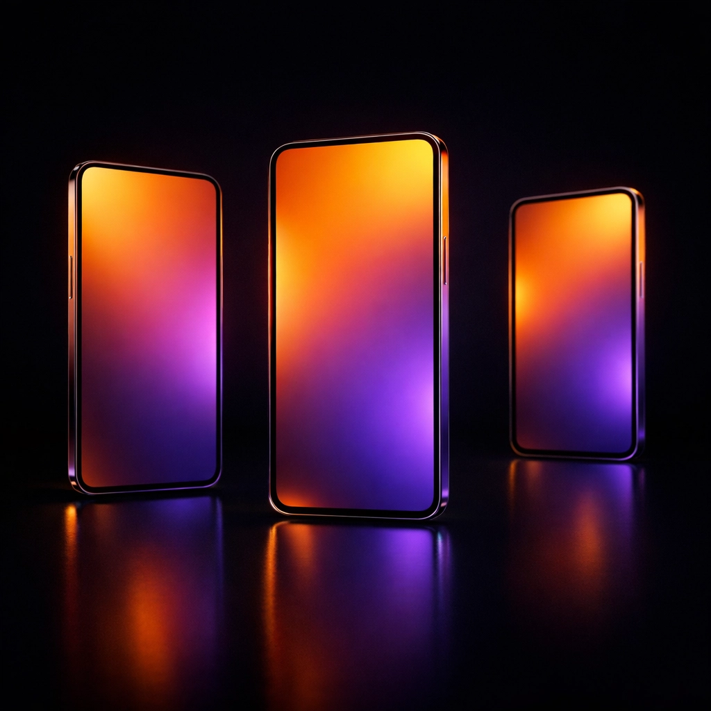 Vertical smartphones glowing in the dark, highlighting a video-first content marketing strategy in Mumbai.