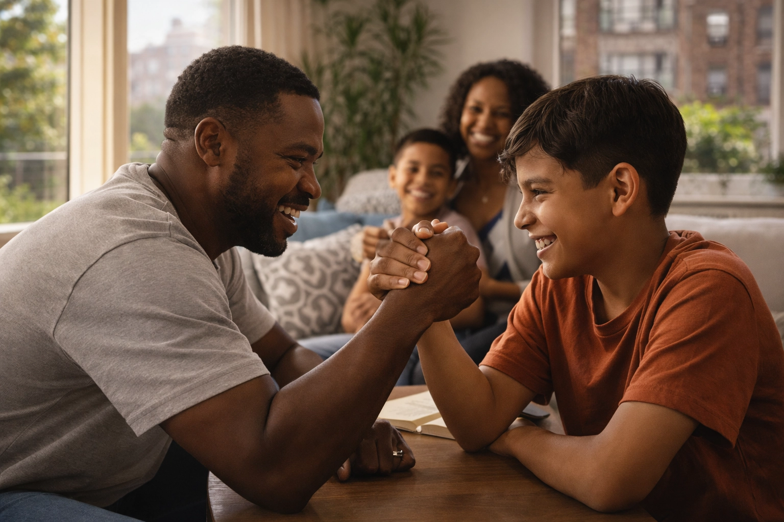 Parent and child building resilience together despite mental illness struggles