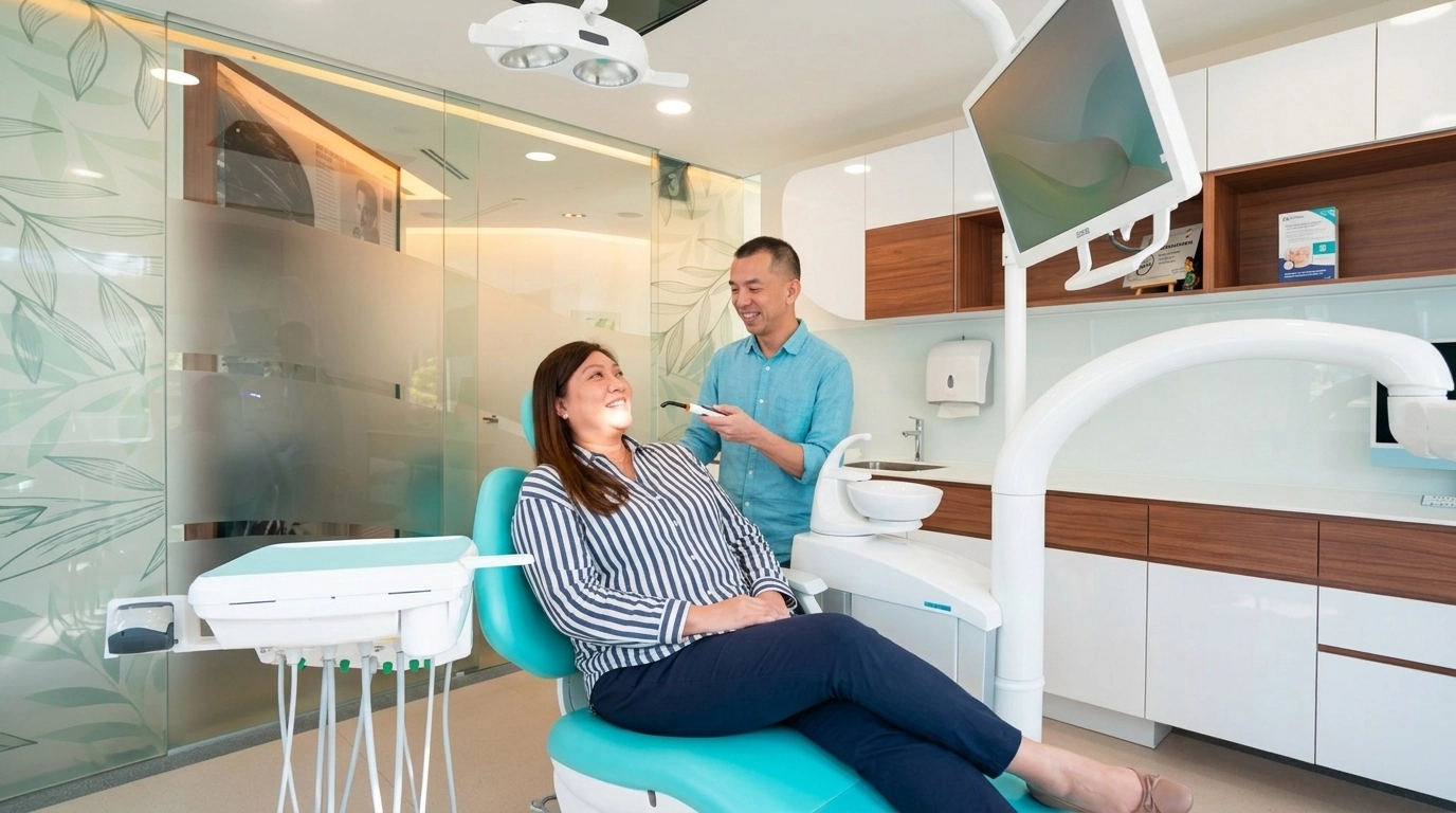 A patient relaxed and ready for a needle-free experience