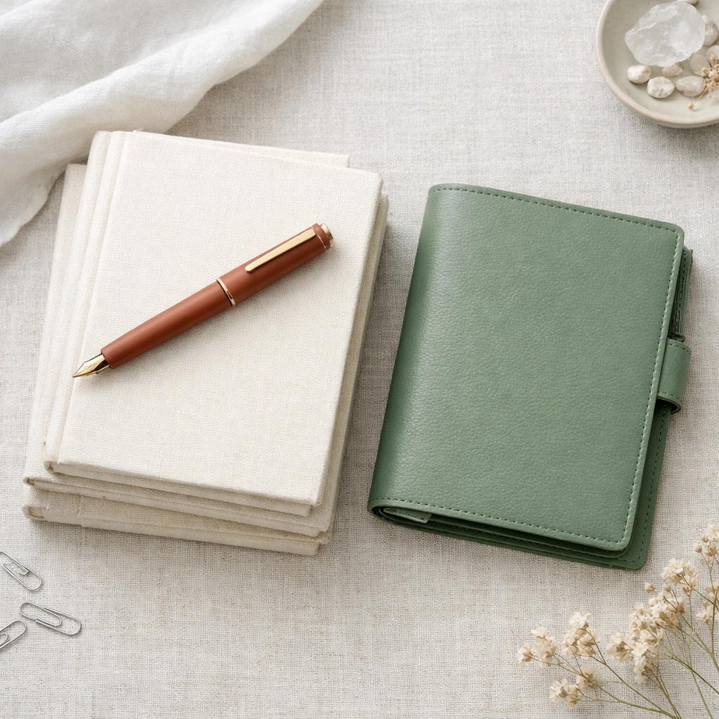 Stationery and journals for documenting domestic abuse evidence for Virginia divorce proceedings.