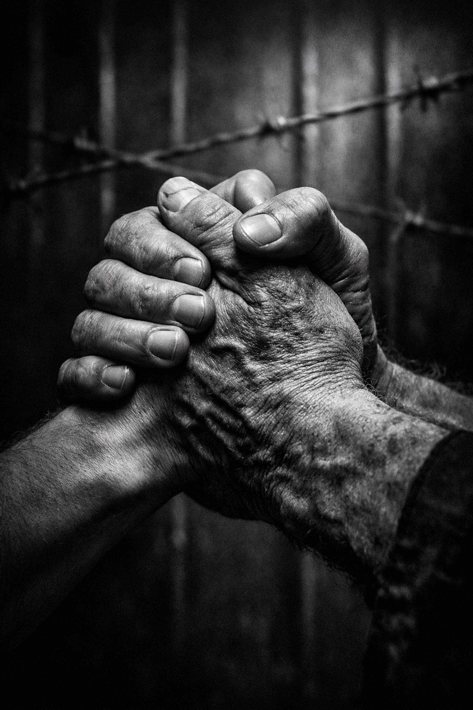 Clasped hands symbolize solidarity in the Soviet-era gay community facing Article 121 persecution