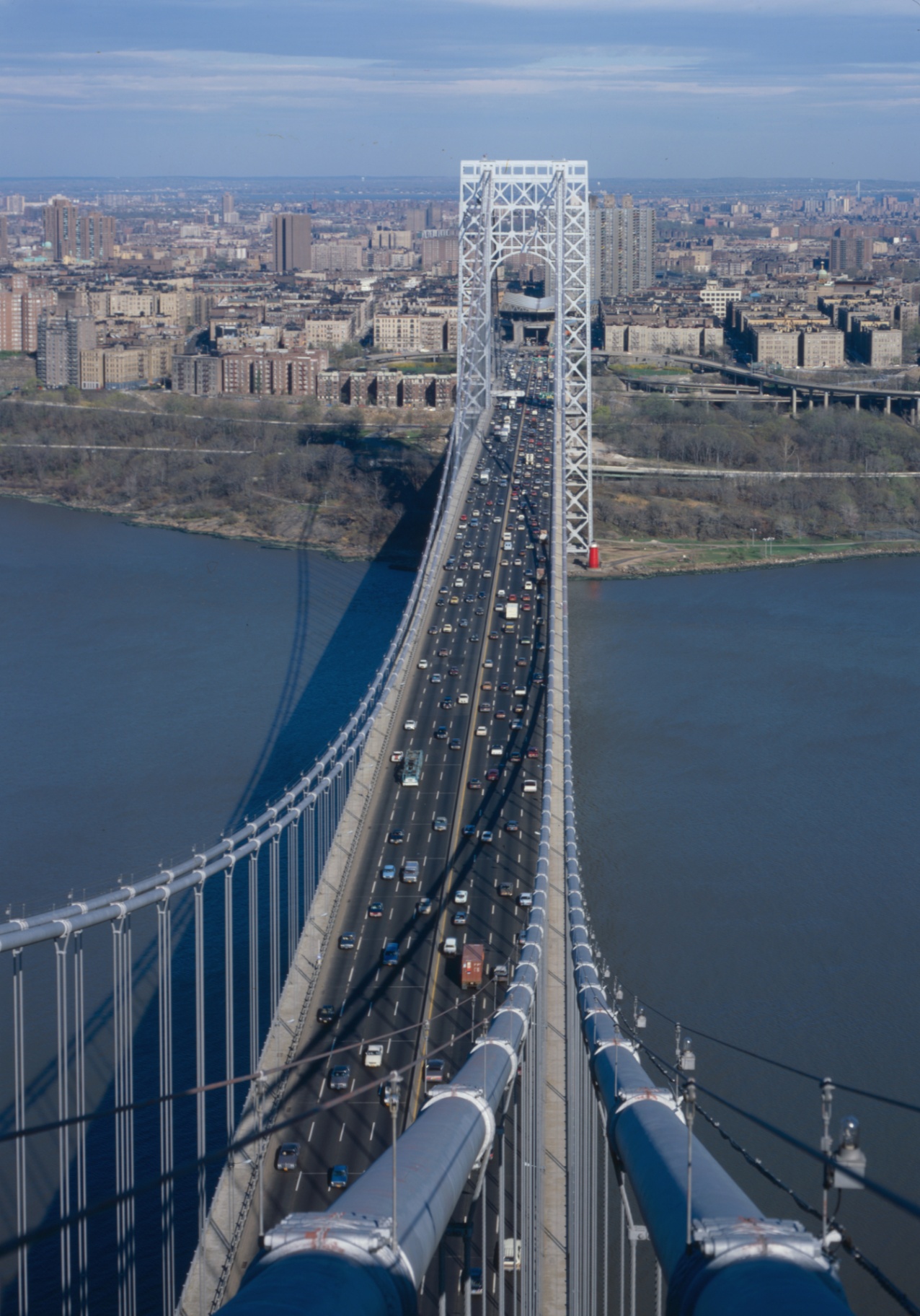 New Jersey-New York City Major Bridge Aerial View