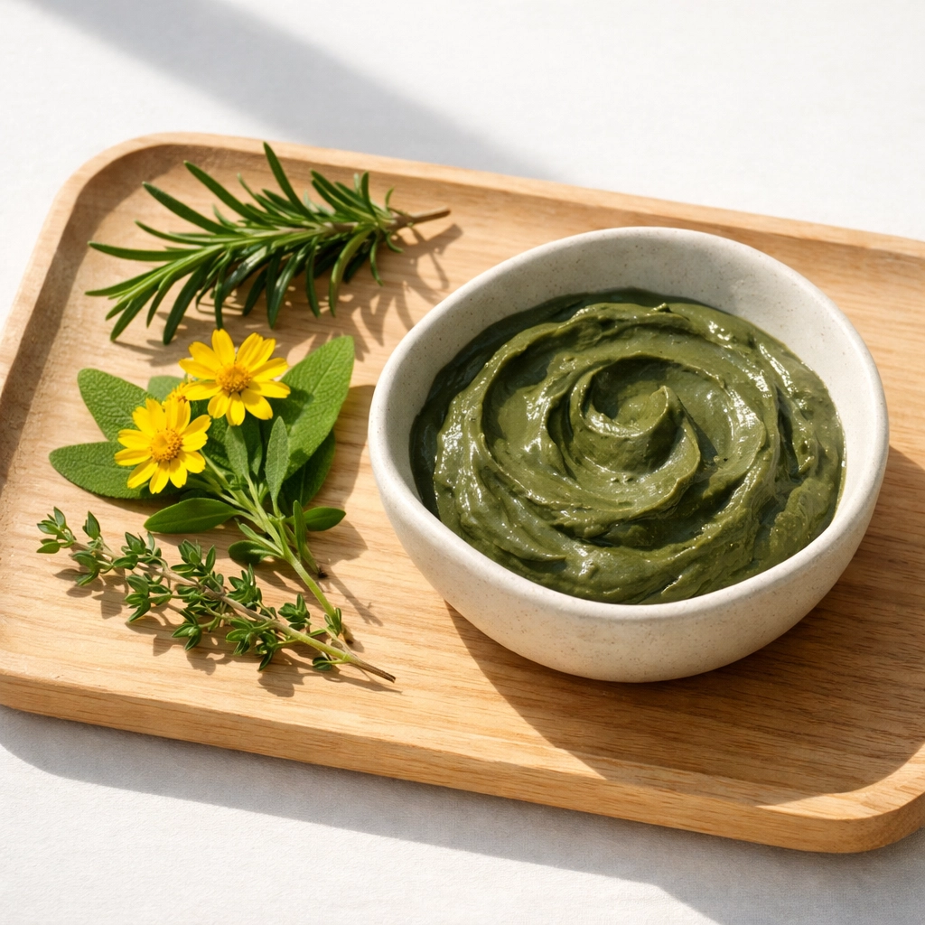 Tennis Elbow: A Natural healing process using mineral-rich bentonite clay and fresh medicinal herbs.