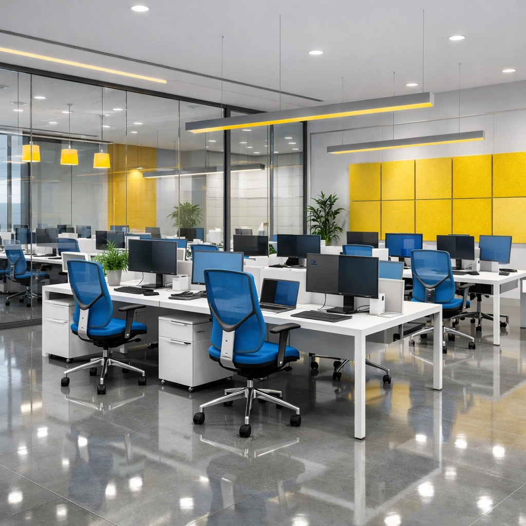 Expert office cleaning in Cambridge for a Kendall Square workspace with spotless polished concrete floors.