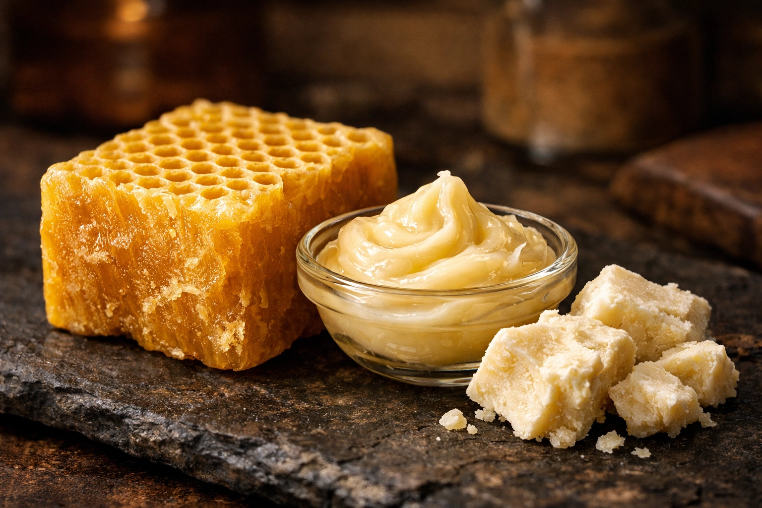 Natural beard wax ingredients like organic beeswax and lanolin for superior hold and nourishment.