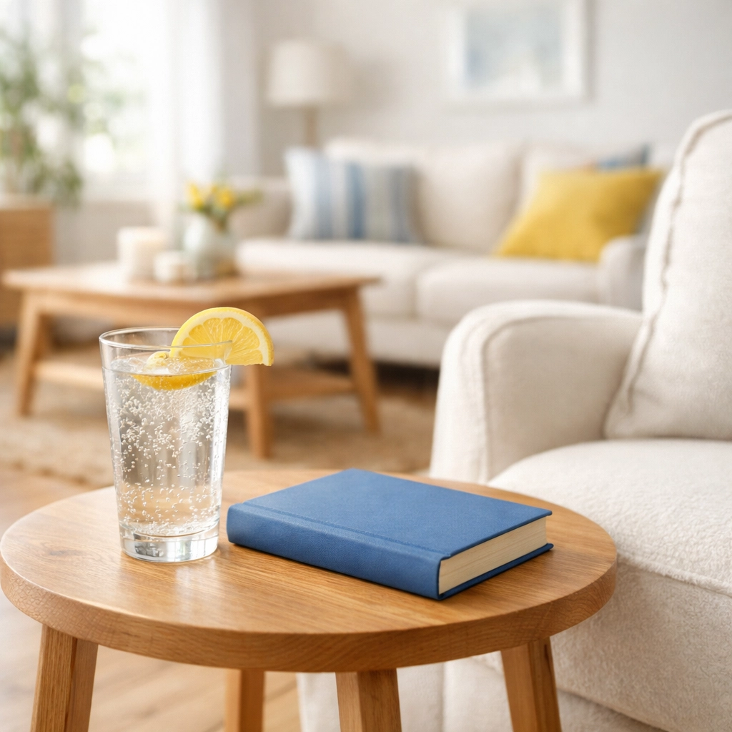 Relaxing clean living room in Southborough reflecting the peace of mind provided by recurring house cleaning.