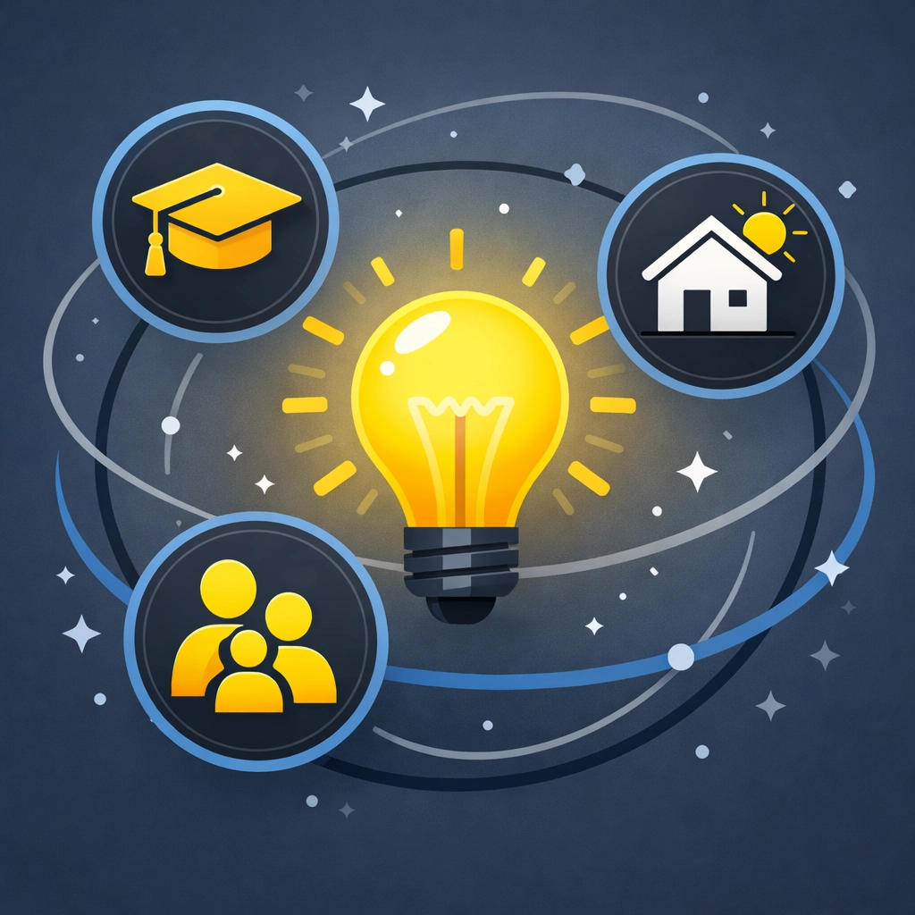 Education and family icons for tax preparation New Haven services to help maximize your tax refund.