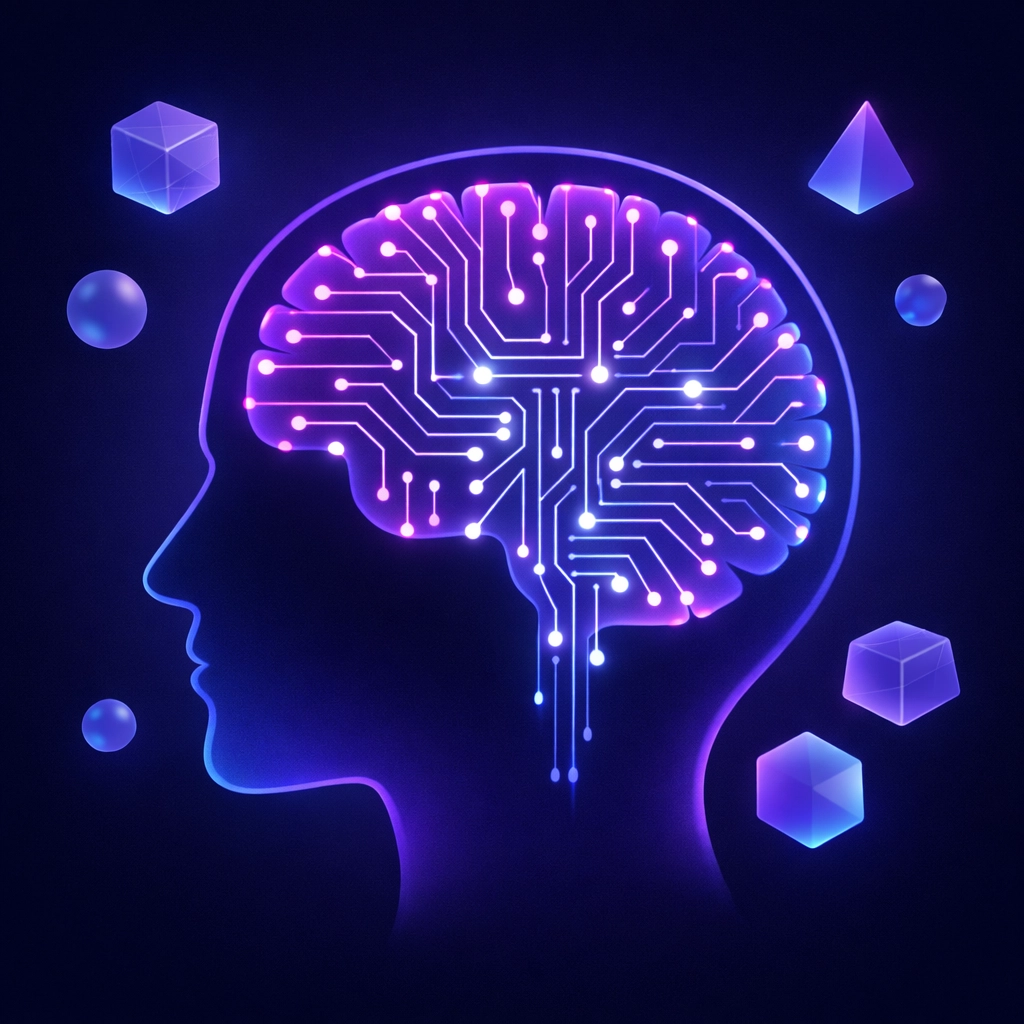 Minimalist glowing brain silhouette representing a neurodiversity user manual for performance optimization.