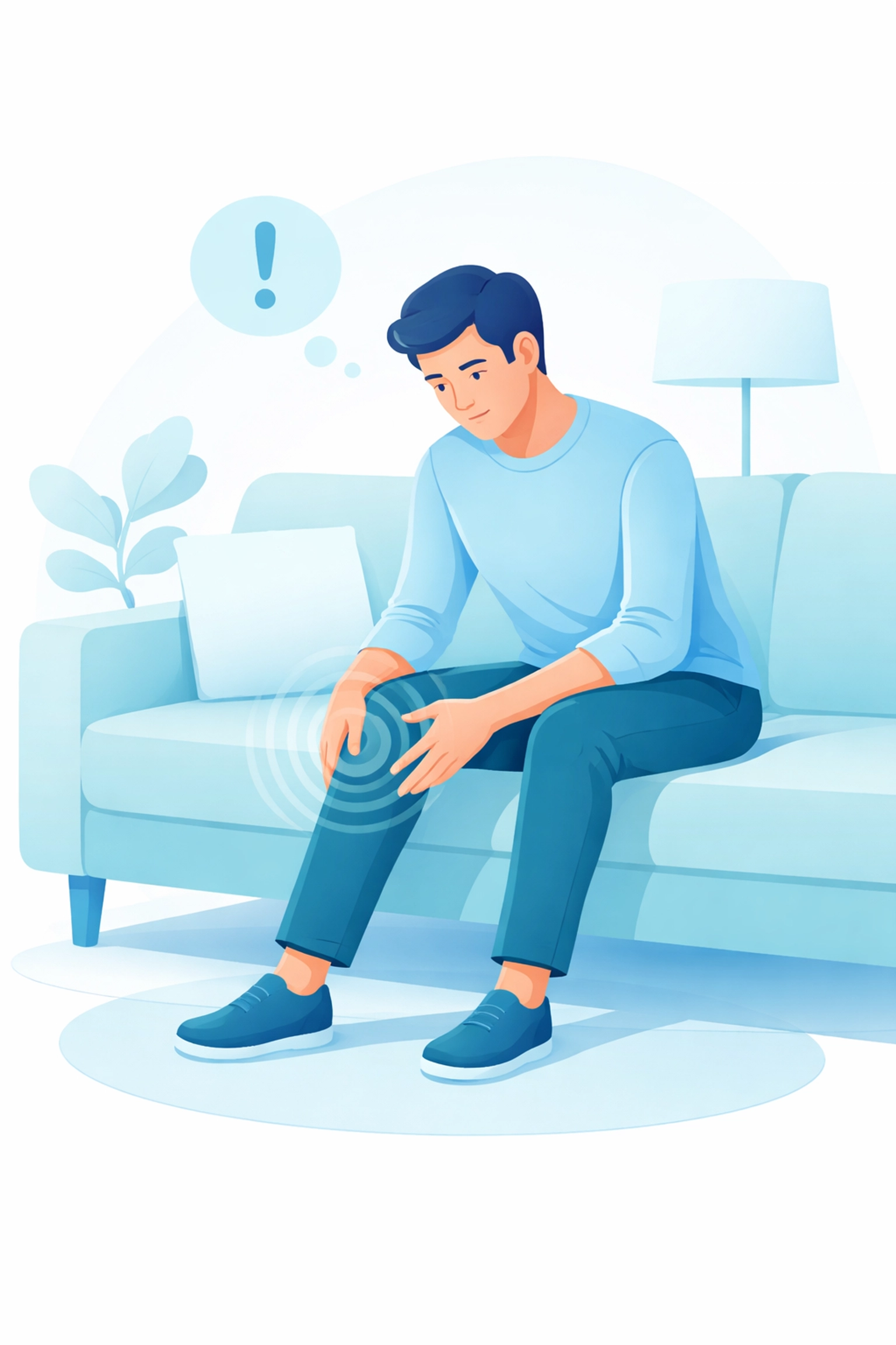 Person experiencing knee pain while sitting, highlighting the importance of not ignoring arthritis symptoms.